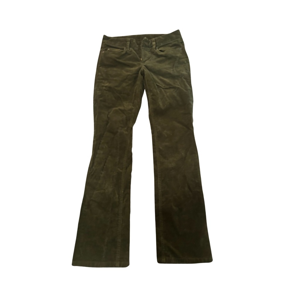Green corduroy flares